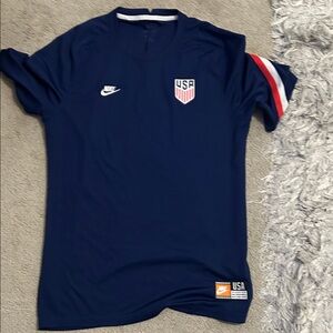 Nike USA Team Navy Jersey with Red and White Stripes
